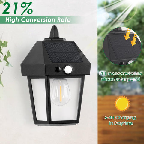 Mancra solar wall light with IP44 weatherproof rating outdoors