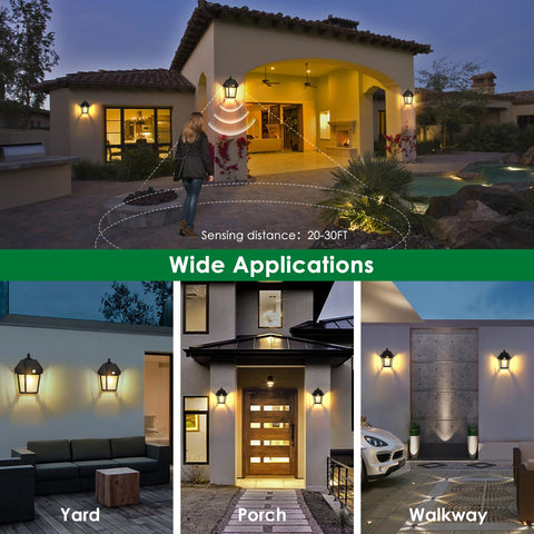 Mancra solar wall light motion detection lighting entry