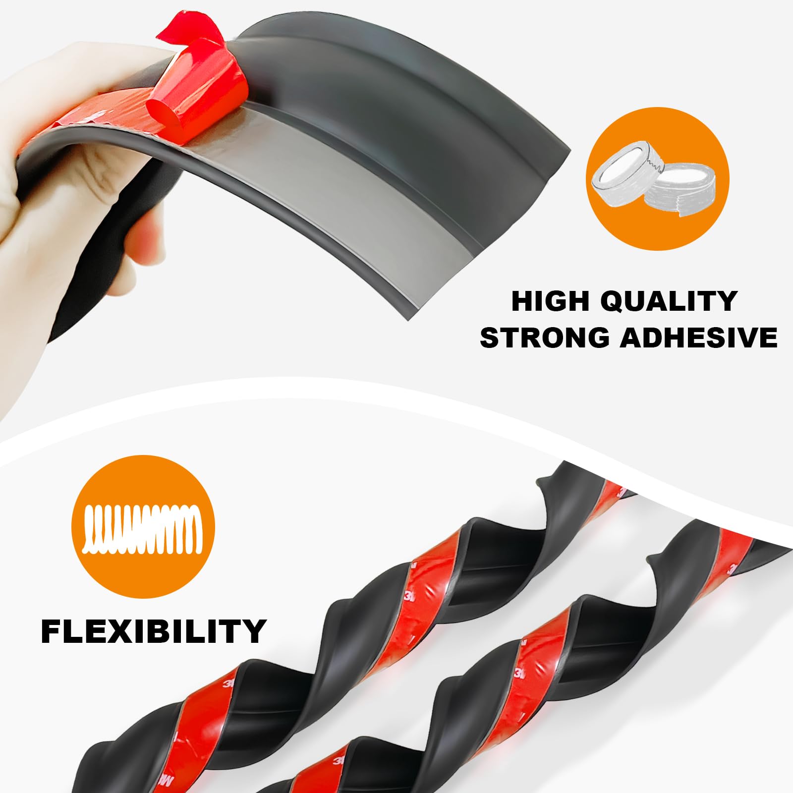 Manguo Q side seal on the right edge blocks moisture and dust entry.