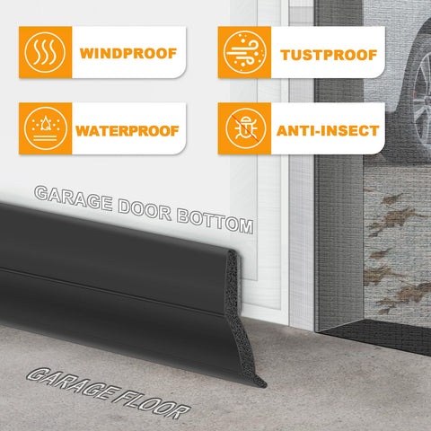 Manguo Q self-adhesive garage seal with strong backing for quick setup.