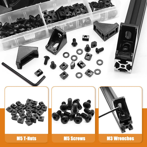 Mankk 30-piece corner bracket set stored in a transparent box