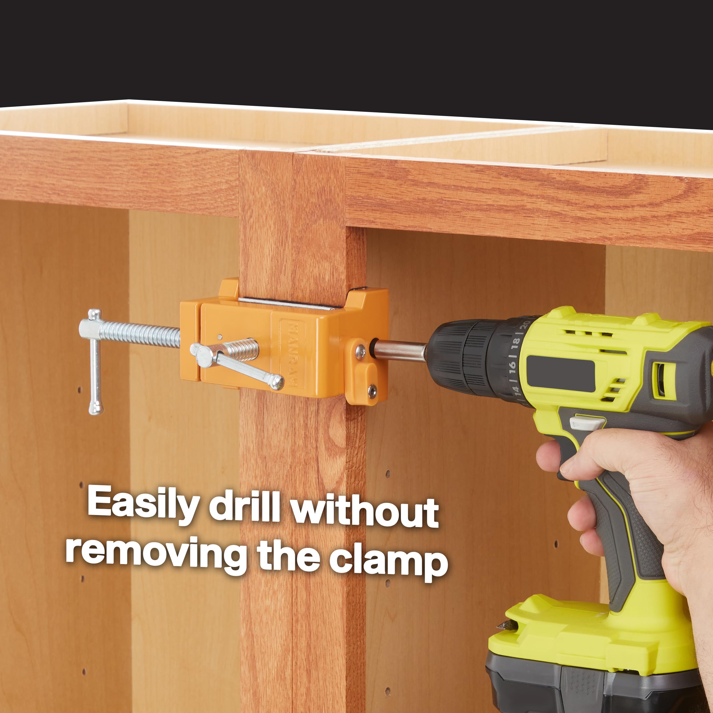 Manram clamp face padding protects cabinet surfaces from scratches