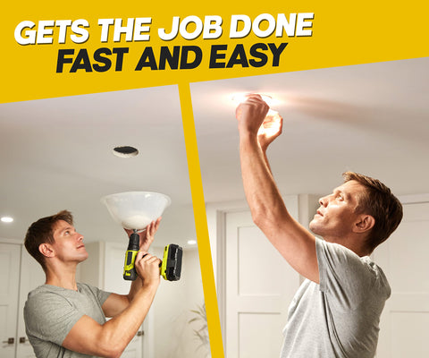 Manram Dust Bowl reduces dust spread during drywall work.