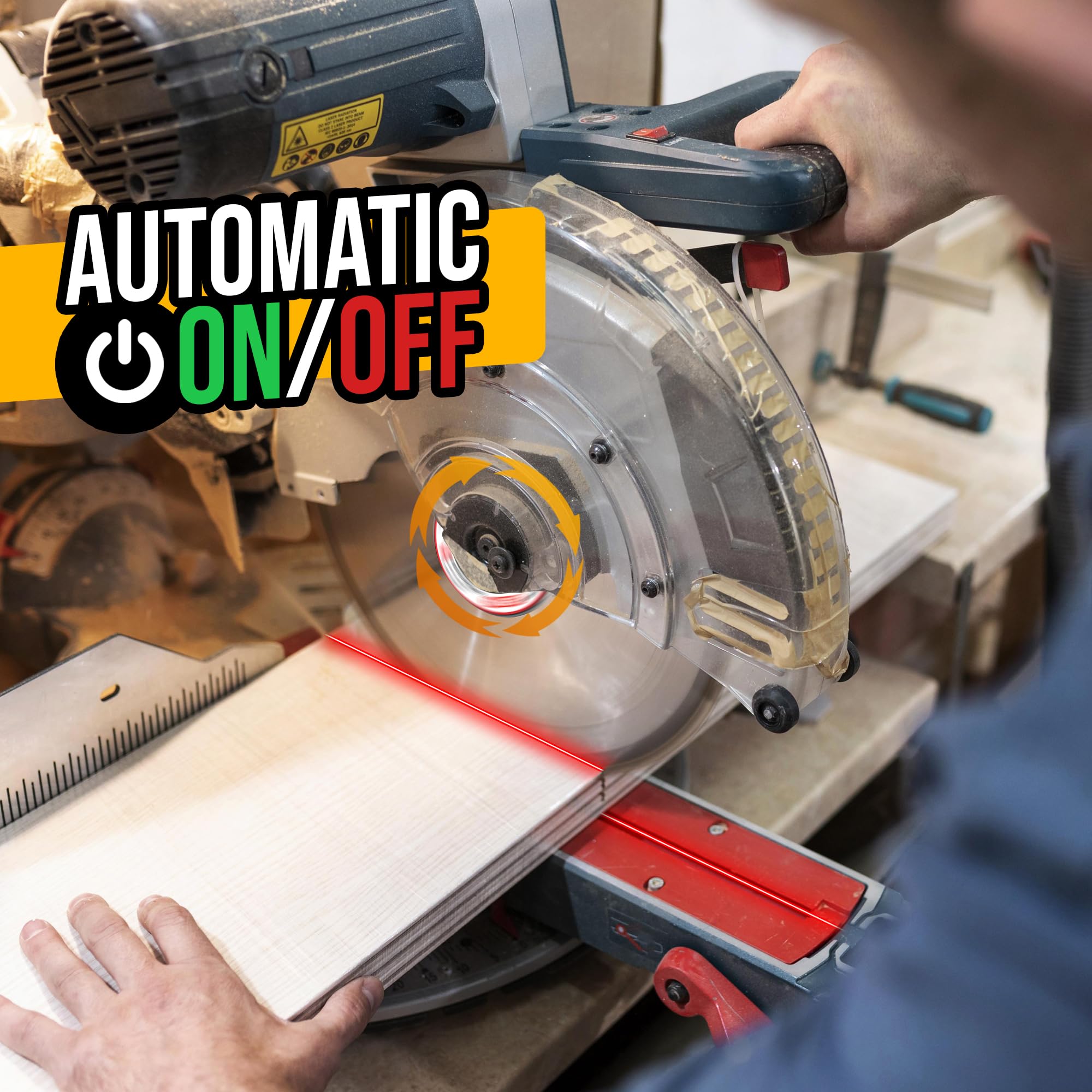 Manram Miter Saw Laser Guide compatibility highlights universal fit across saw types