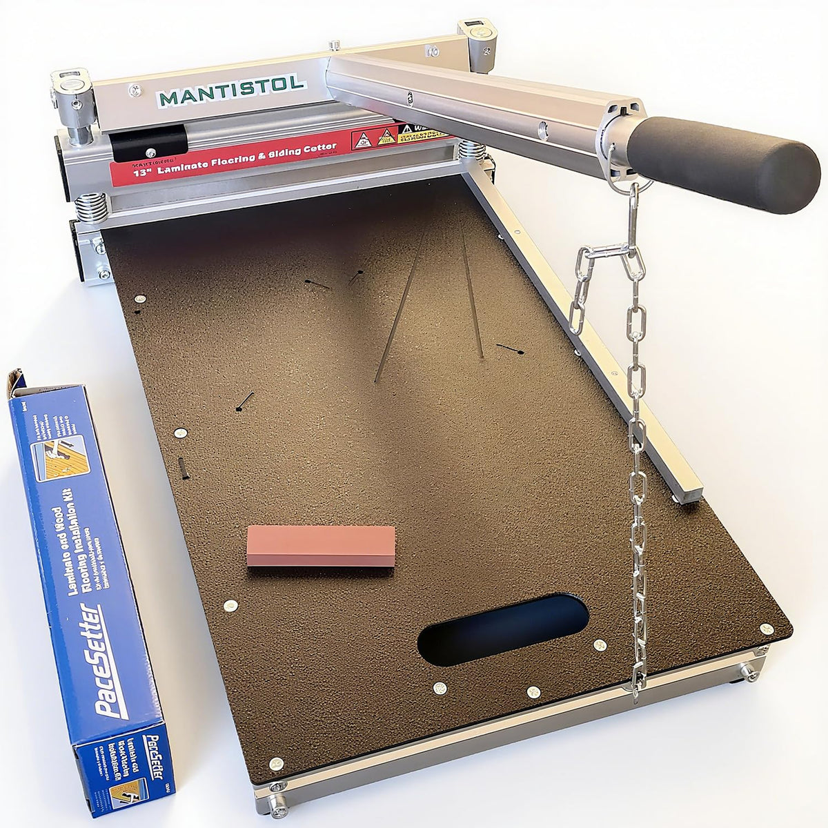 Mantistol 13in Pro Floor Cutter side view showing compact, portable design for on-site cutting.