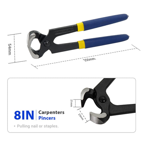 MANUFORE end-cutting pincers 8in ideal for flush cuts near surface