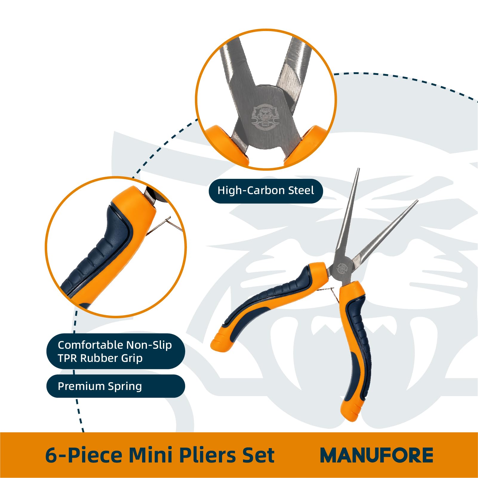 MANUFORE mini diagonal-cutters deliver clean cuts on small wires.