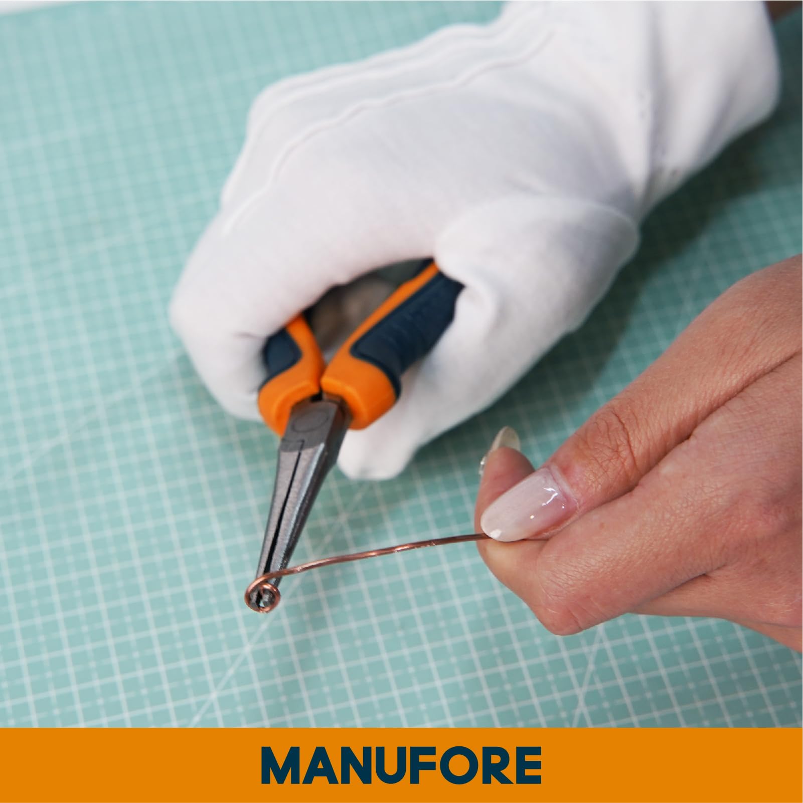 MANUFORE mini end-cutting pliers flush-cut electronics and beads.