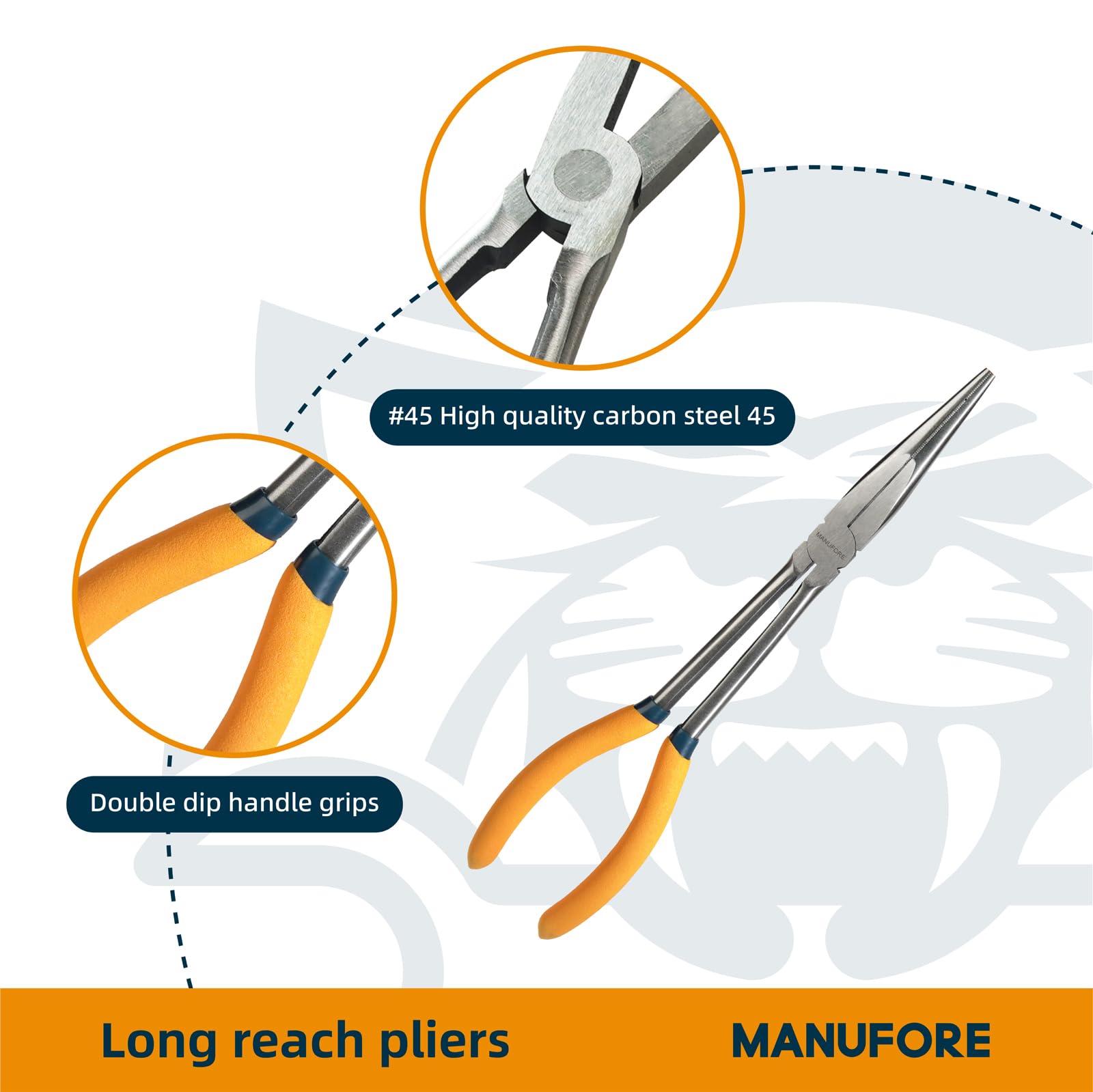 MANUFORE 11 inch 45 degree bent tip for angled access