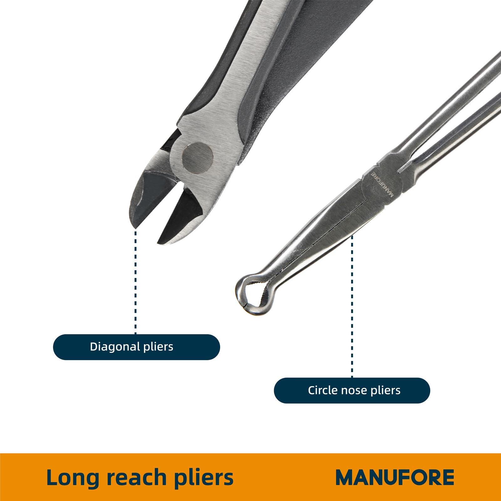 MANUFORE diagonal-cut pliers provide clean cuts on wires