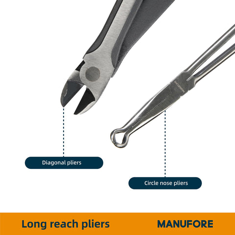 MANUFORE diagonal-cut pliers provide clean cuts on wires