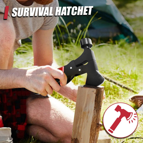 MANWALD 15-in-1 multitool axe file and bottle opener for quick refreshment setups.