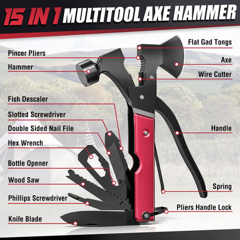 MANWALD multitool axe head attachments show compact versatility for on-trail repairs.