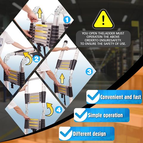 MAOHELAD safety locking system keeps rungs securely in place.