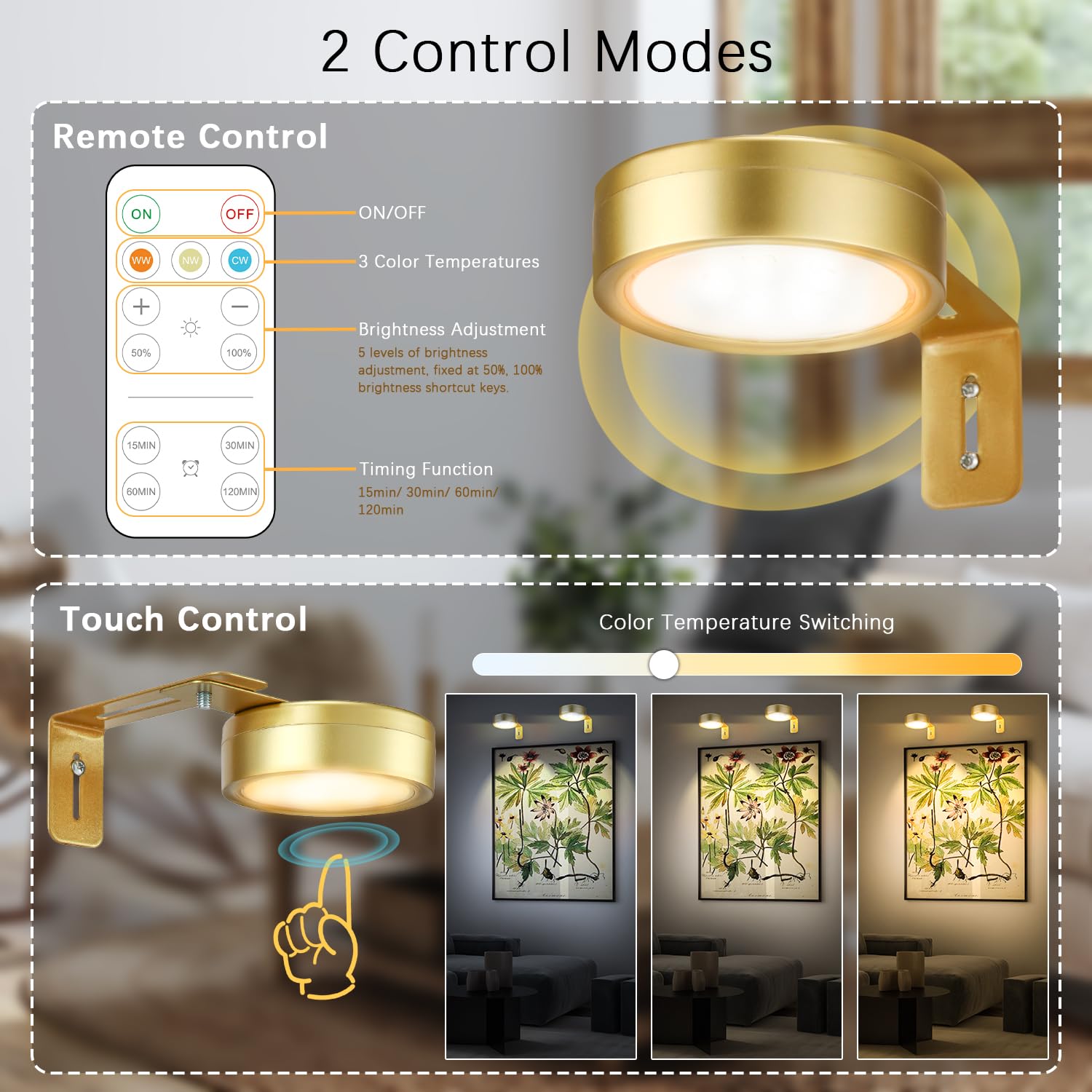 Maooght remote timer feature extends battery life with automatic shut-off.