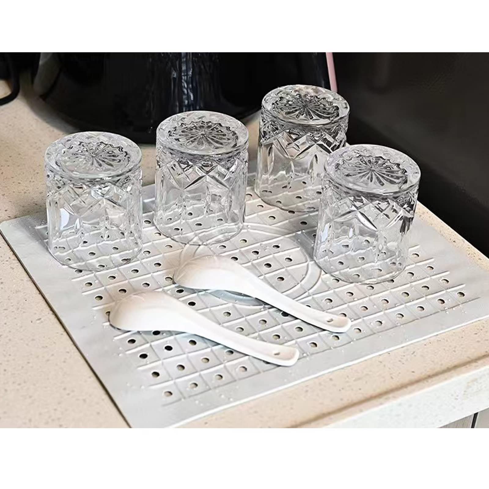 MAOSGO sink mat easy-drain design speeds water flow during washing