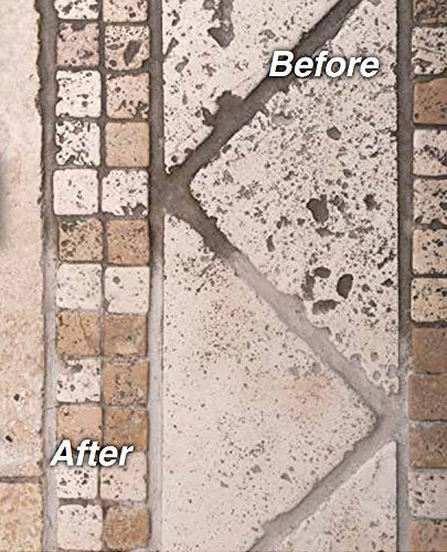 Mapei Ultracare Heavy-Duty Stone Cleaner scrubbing action on grout and tile surfaces