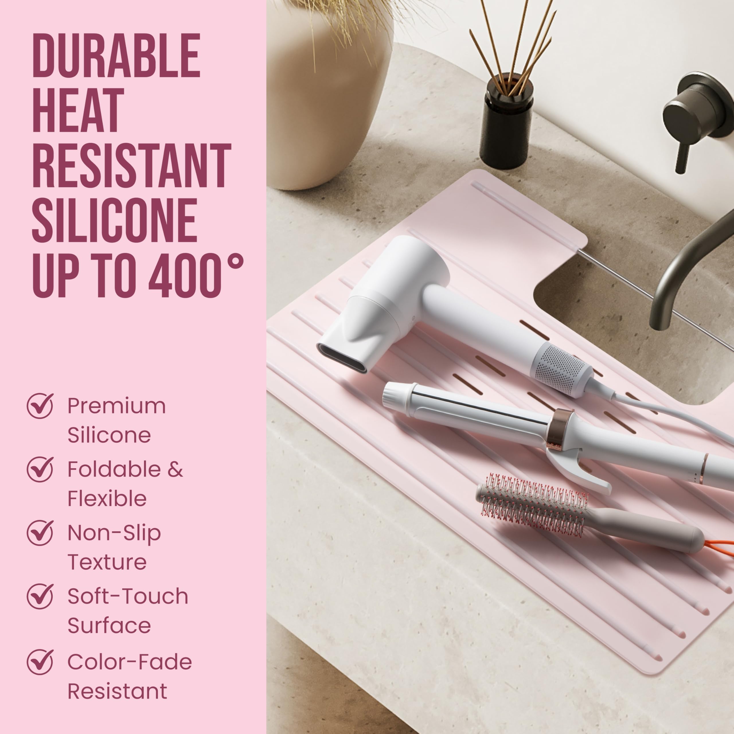 Maplefield easy-cleaning surface shown washed with warm soapy water