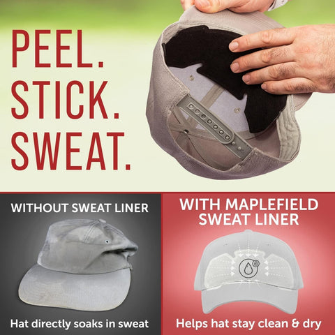 Maplefield fabric-film-paper layers create a moisture barrier against eye-stinging sweat