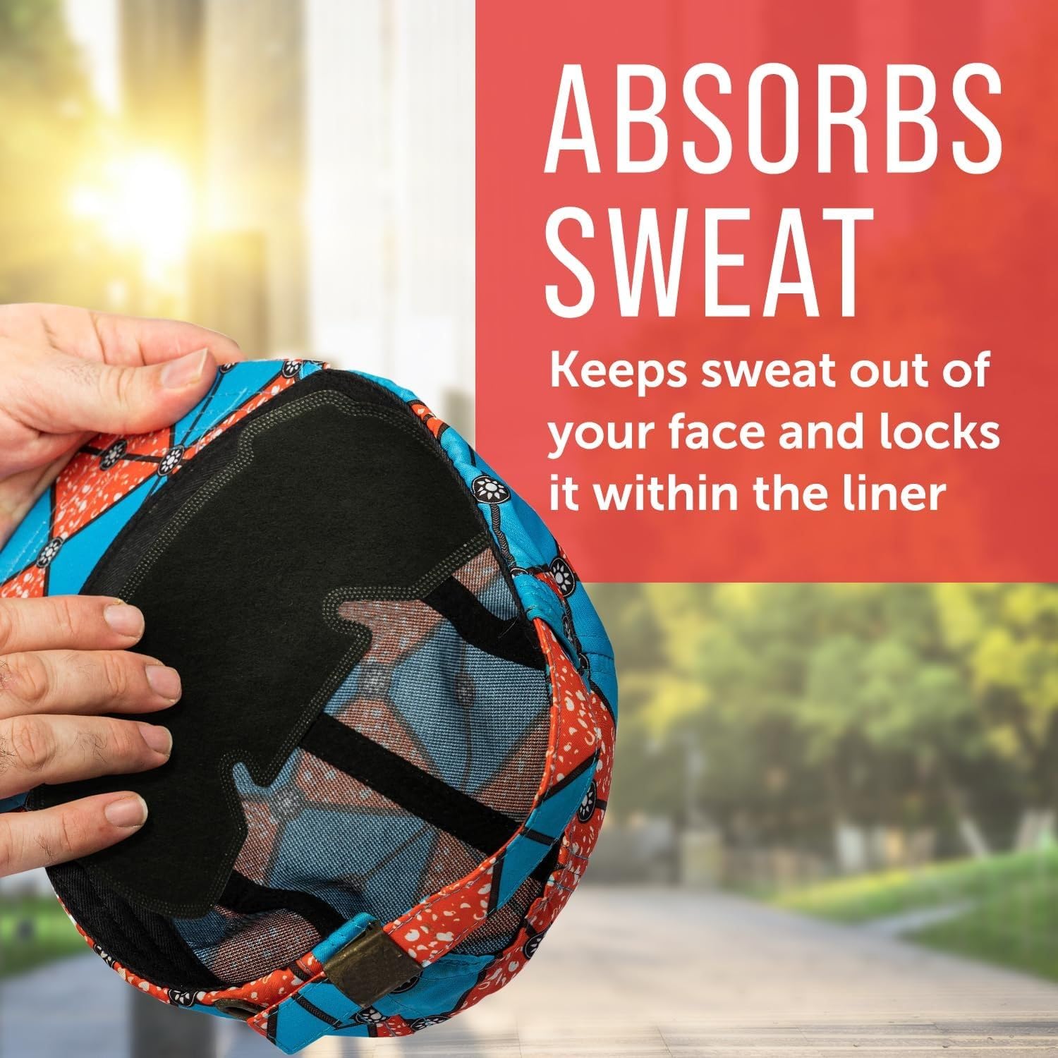 Maplefield universal-fit sweat liner fits most hats and helmets for comfort