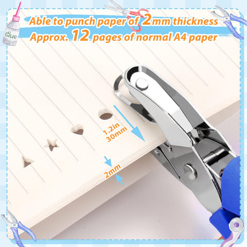 MAPVOLUT triangle punch offers geometric holes for binders and crafts