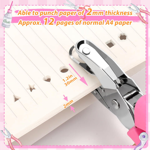 MAPVOLUT square hole punch for sturdy binder dividers and labels