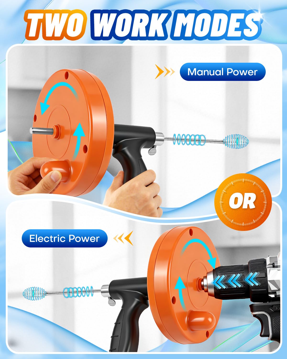 Maraiss drain auger in manual operation clearing a blockage