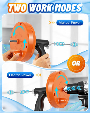 Maraiss drain auger in manual operation clearing a blockage
