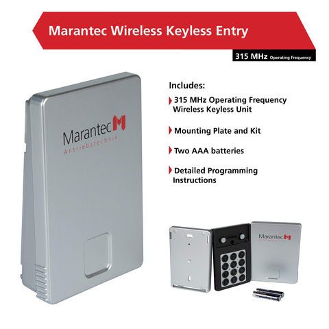 Marantec four door PIN system illustrating multi door access options