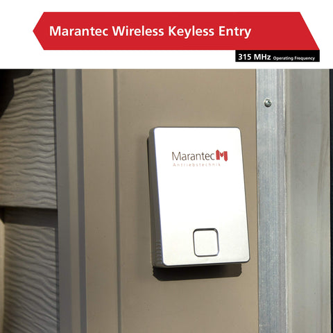 Marantec keypad backlit buttons glow for easy entry in low light