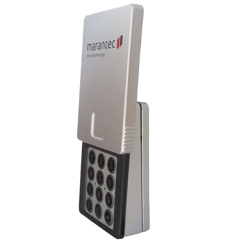 Marantec M13-631 illuminated keypad enables easy nighttime entry.