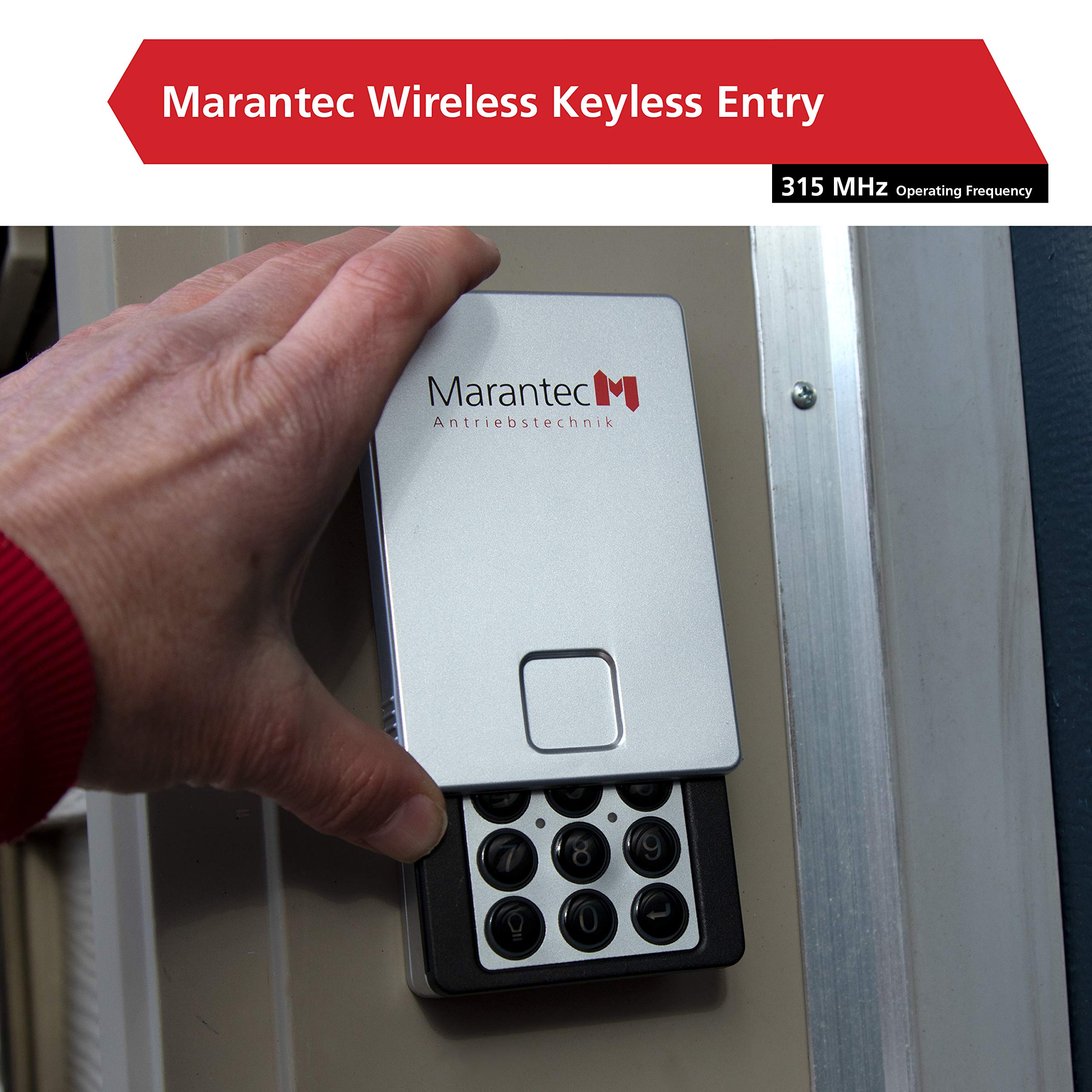 Marantec weather resistant keypad with protective slide up cover