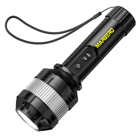 MARBERO Winter Storm flashlight front view showing compact design for on-the-go visibility