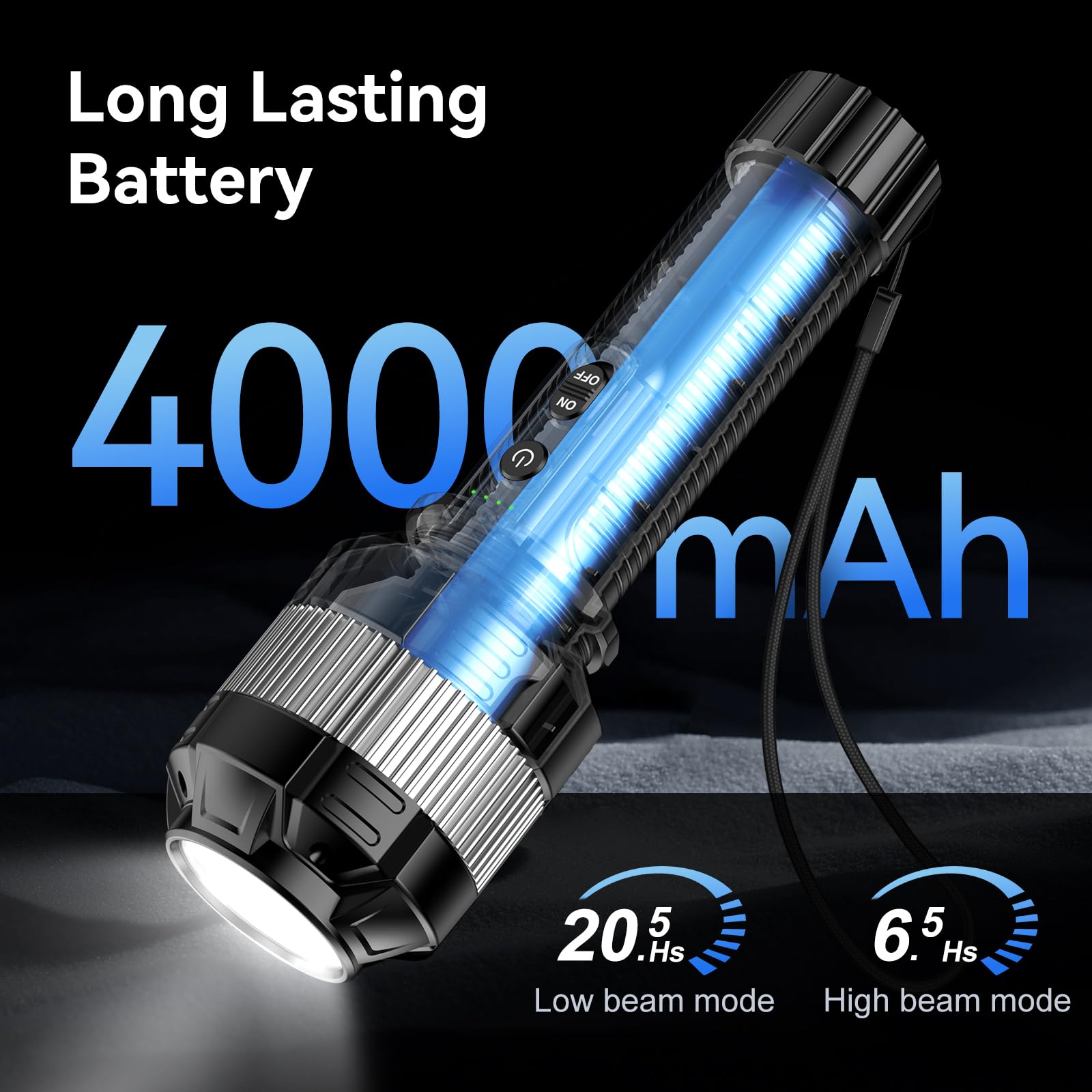 MARBERO Winter Storm flashlight USB-C port enables quick, convenient charging