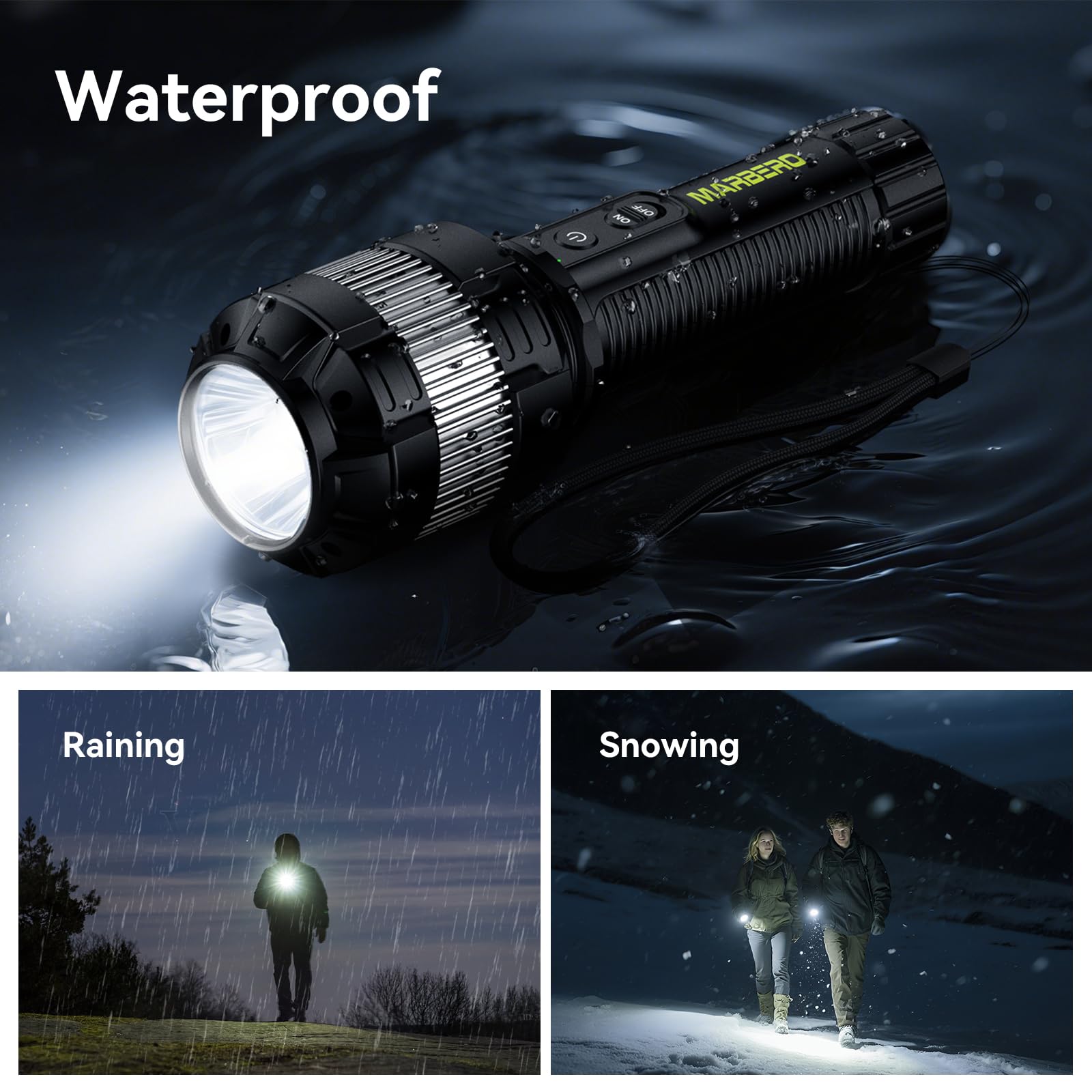 MARBERO Winter Storm flashlight warranty and 24/7 support offer peace of mind