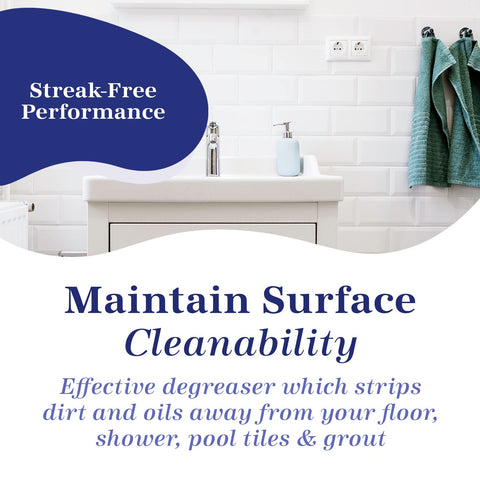 Shower tiles post-clean with Marblelife, grout refreshed.