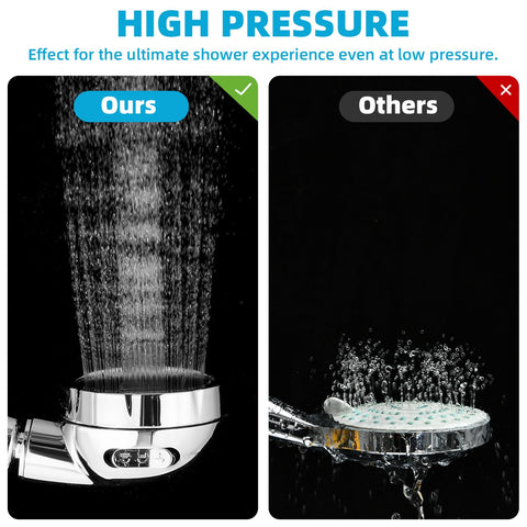 Marbrasse chrome ABS construction keeps the shower head lightweight and rust-resistant.