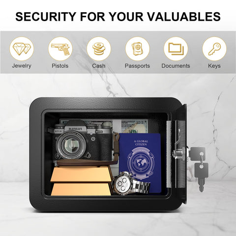 Two keys included in Marcree safe package for emergency access