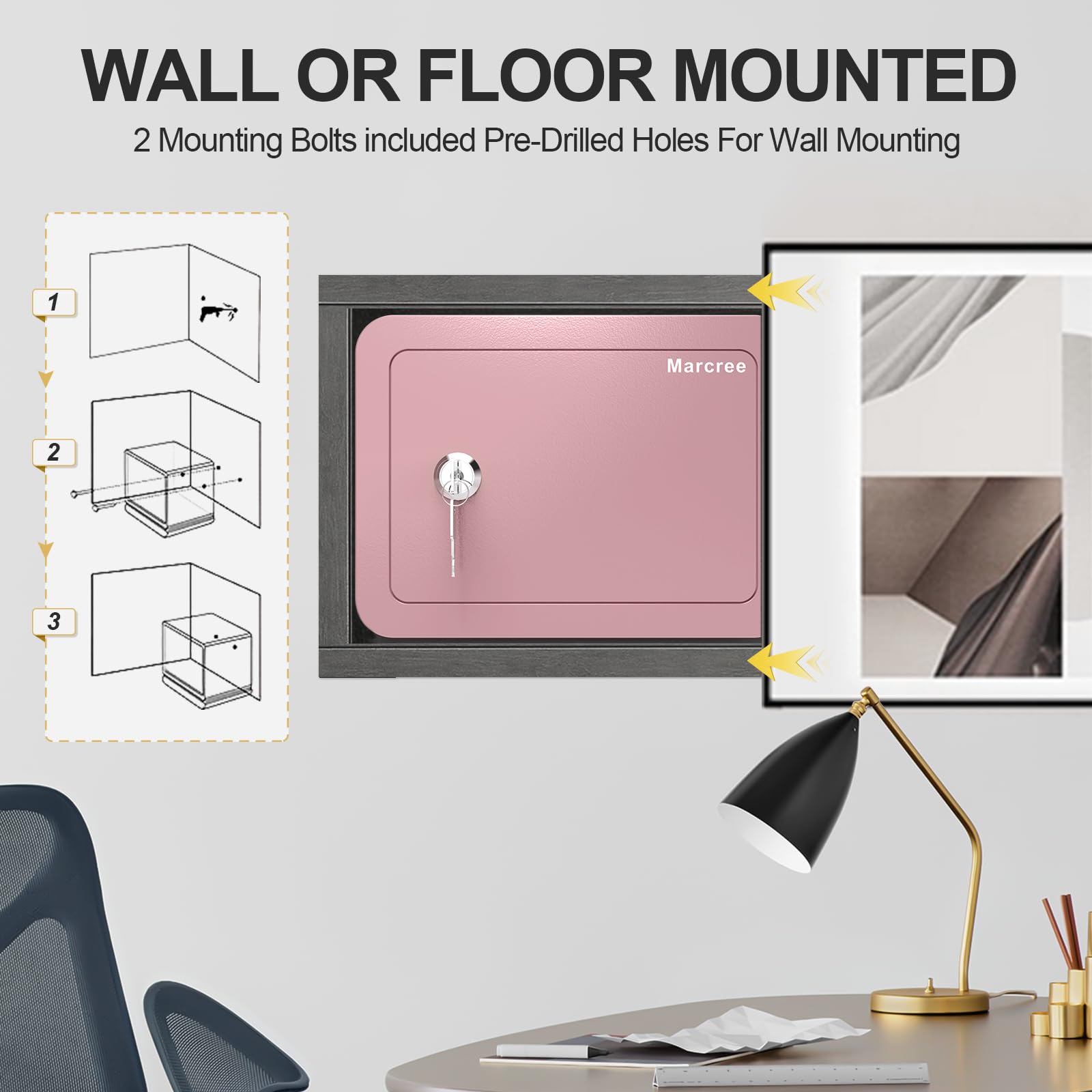 Marcree pink small safe rounded corners with modern, safe design.