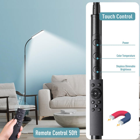 Marctronic floor lamp 2-pack living room setup adds bright ambience
