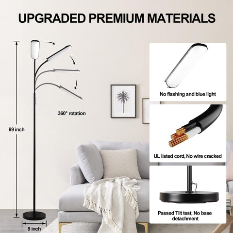 Marctronic floor lamp 2-pack smart plug-ready for voice or app control