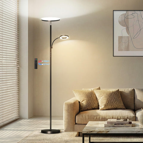 Marctronic floor lamp remote control for convenient setup from anywhere.