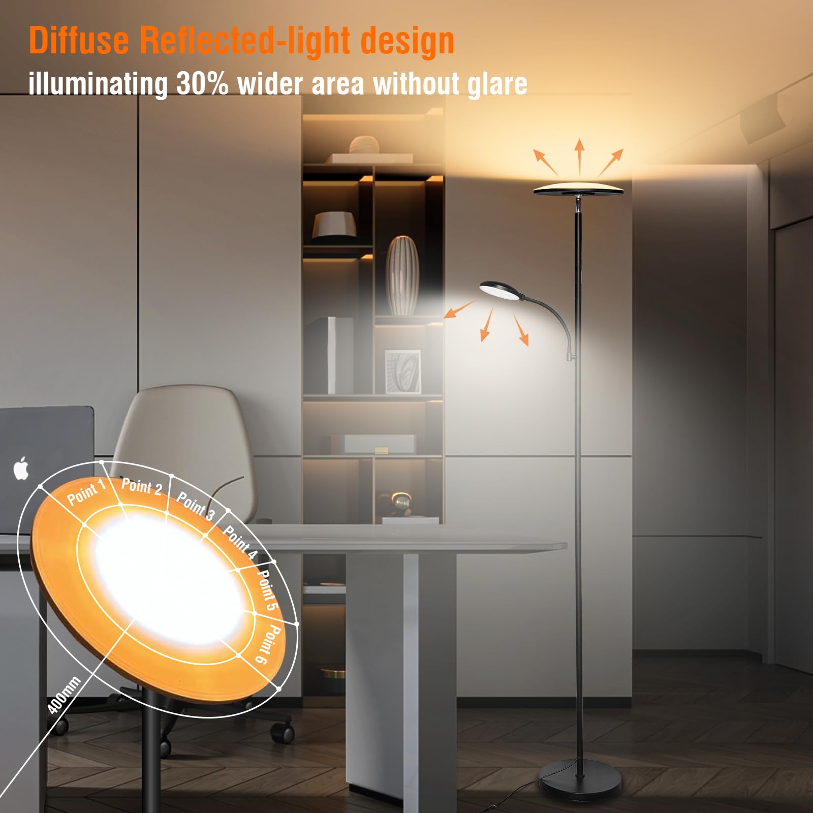 Marctronic Floor Lamp remote control for easy adjustments.