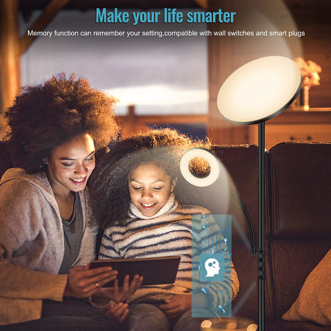 Marctronic floor lamp carries FCC, CE, RoHS certifications and UL plug.