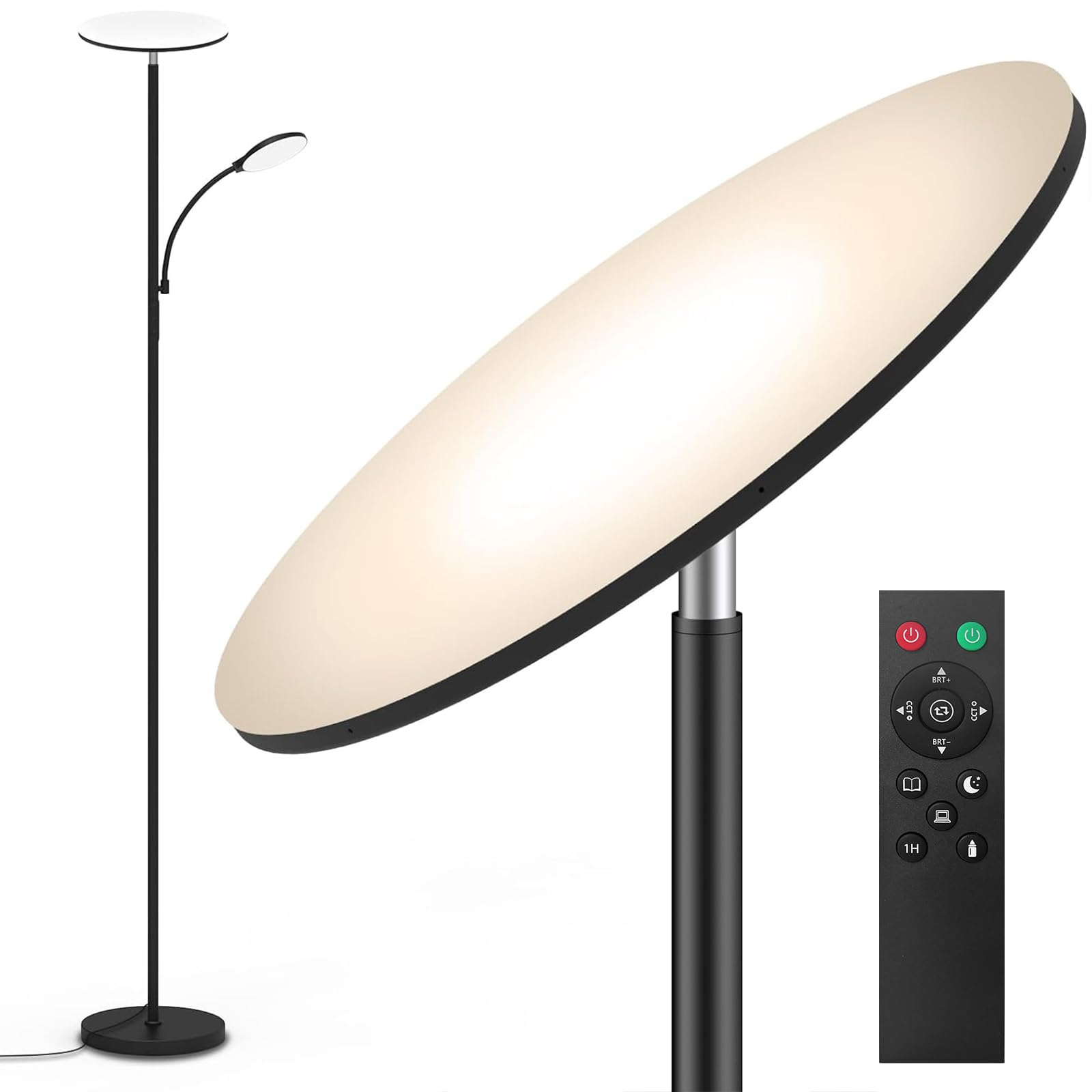 Marctronic Floor Lamp provides wide illumination for living rooms.