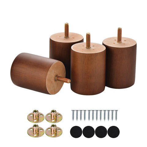 Maricome 3-inch wooden feet set of 4 elevating furniture for easier cleaning.