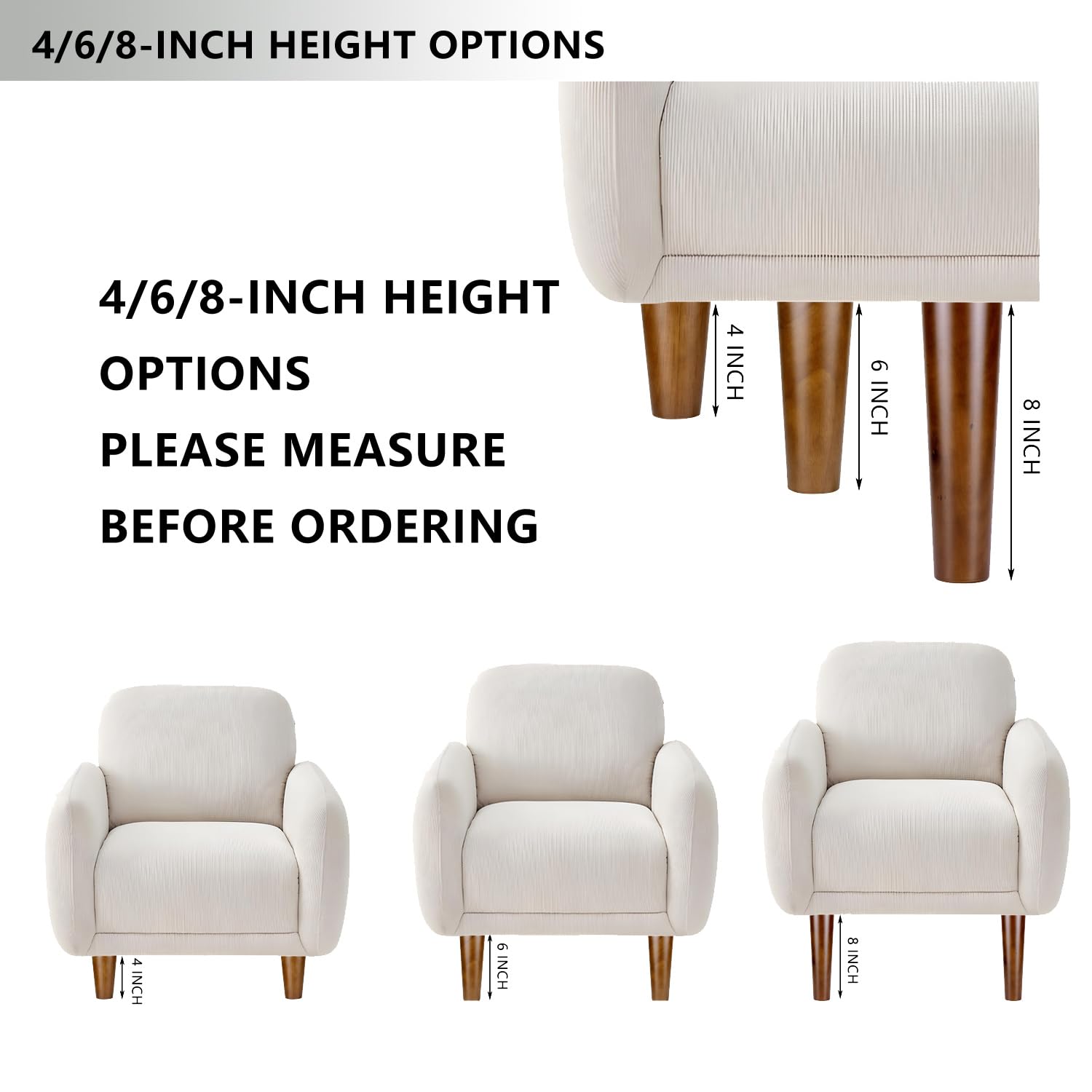 Maricome 4in legs feature a triple-protected finish resisting scratches and fading
