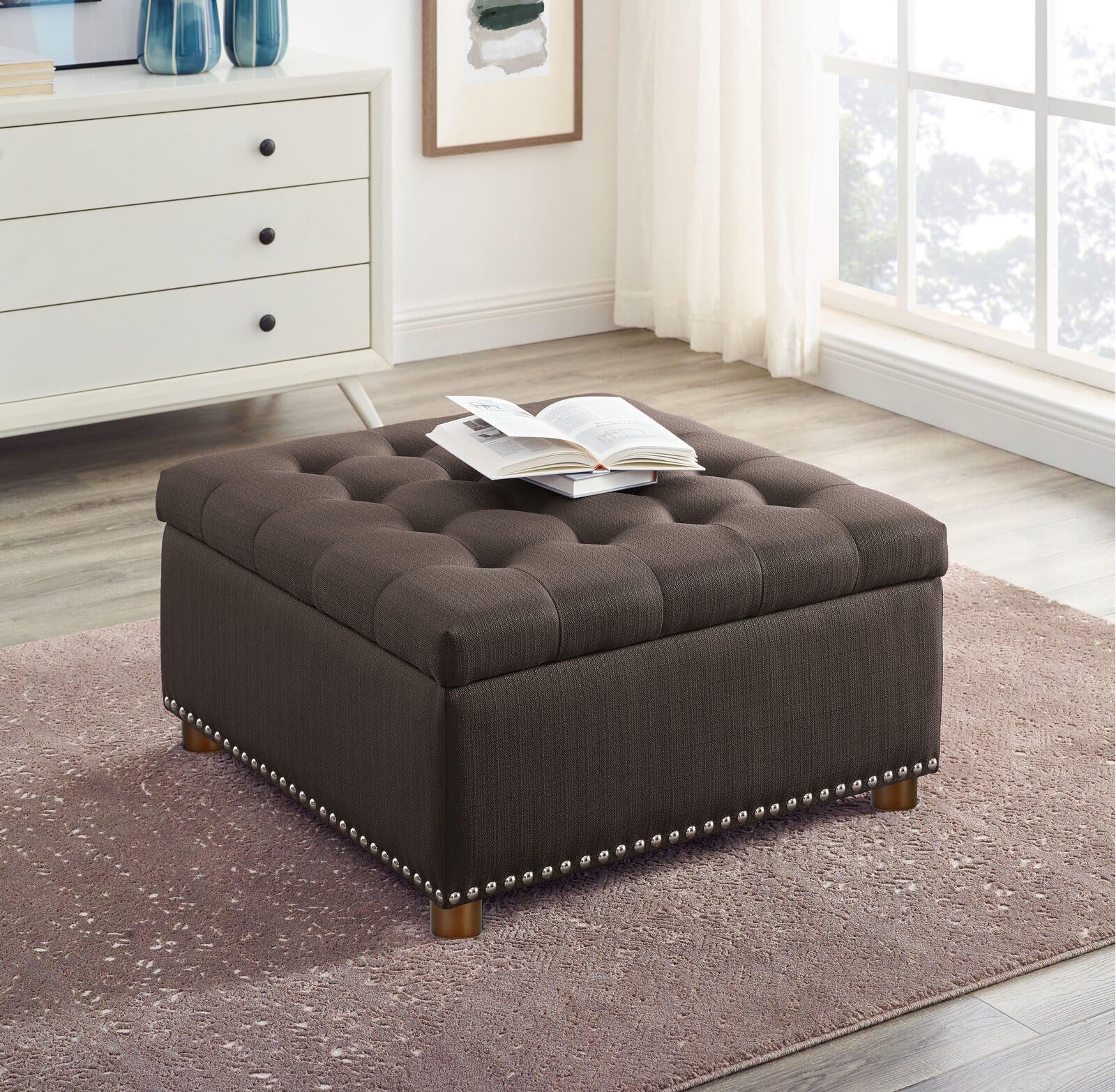 Maricome under-furniture clearance enables easier cleaning and storage.