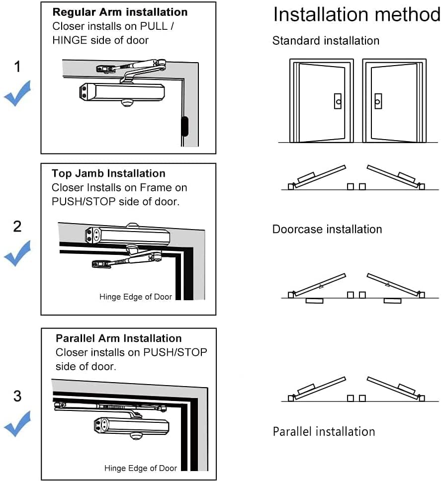 Marie installation video guides easy top jamb mounting for Marie door closers