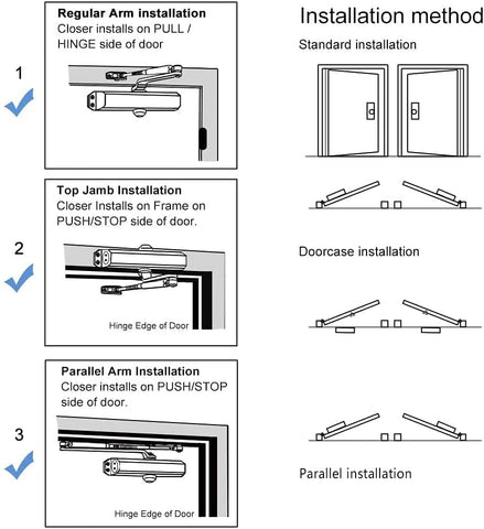 Marie installation video guides easy top jamb mounting for Marie door closers